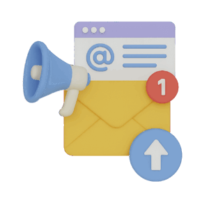 ai generated, email marketing, communication, megaphone, email, notification, online, promotion, advertising, internet, business, technology, inbox, send, receive, campaign, notification icon, cutout