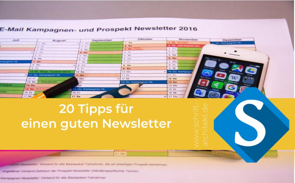 Tipps Fur Einen Guten Newsletter Agentur Schrift Architekt De