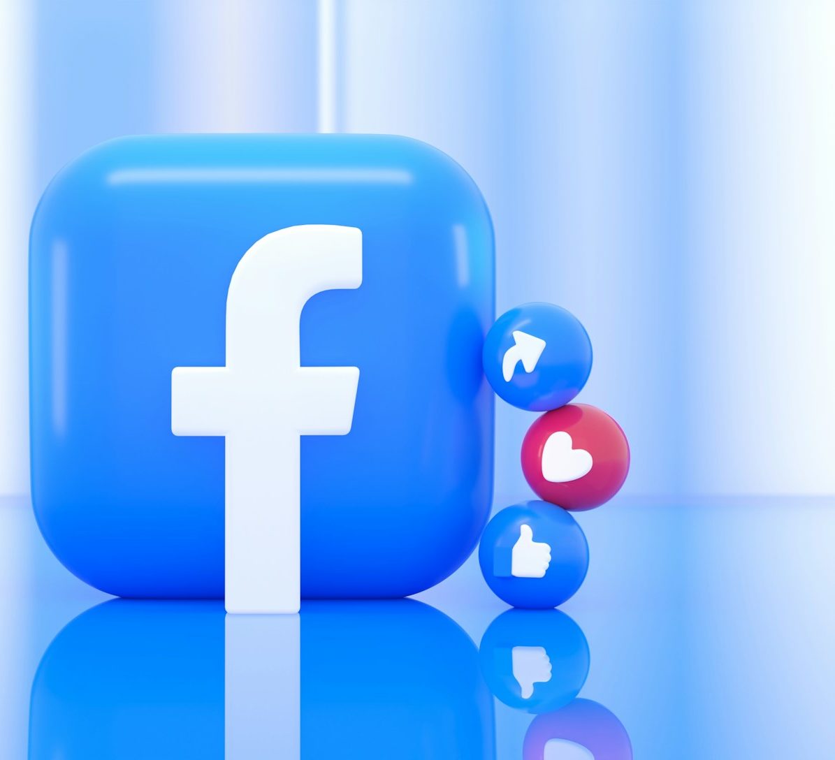 a blue and white object with red circles on it